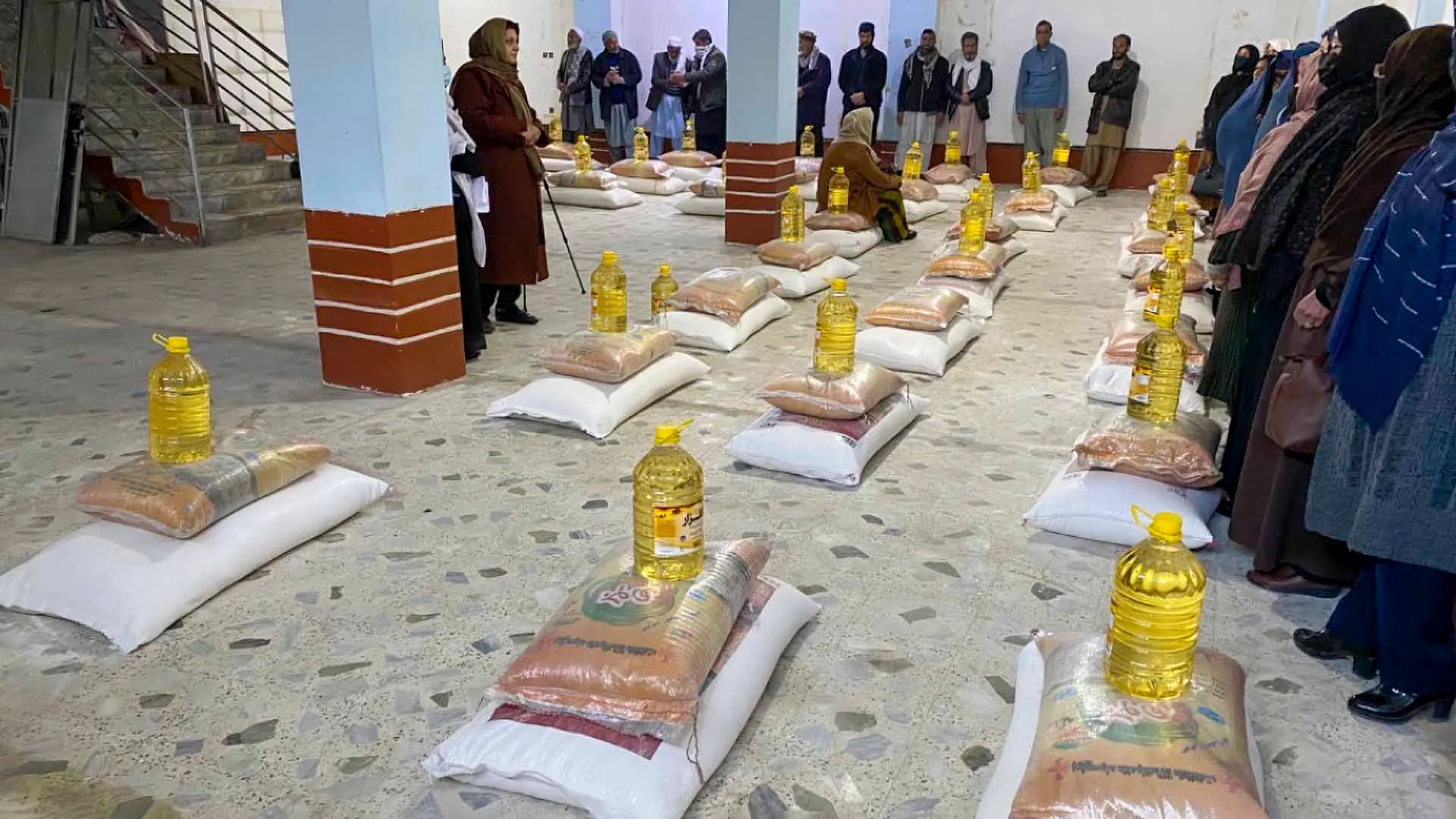 Food distribution for Afghan families