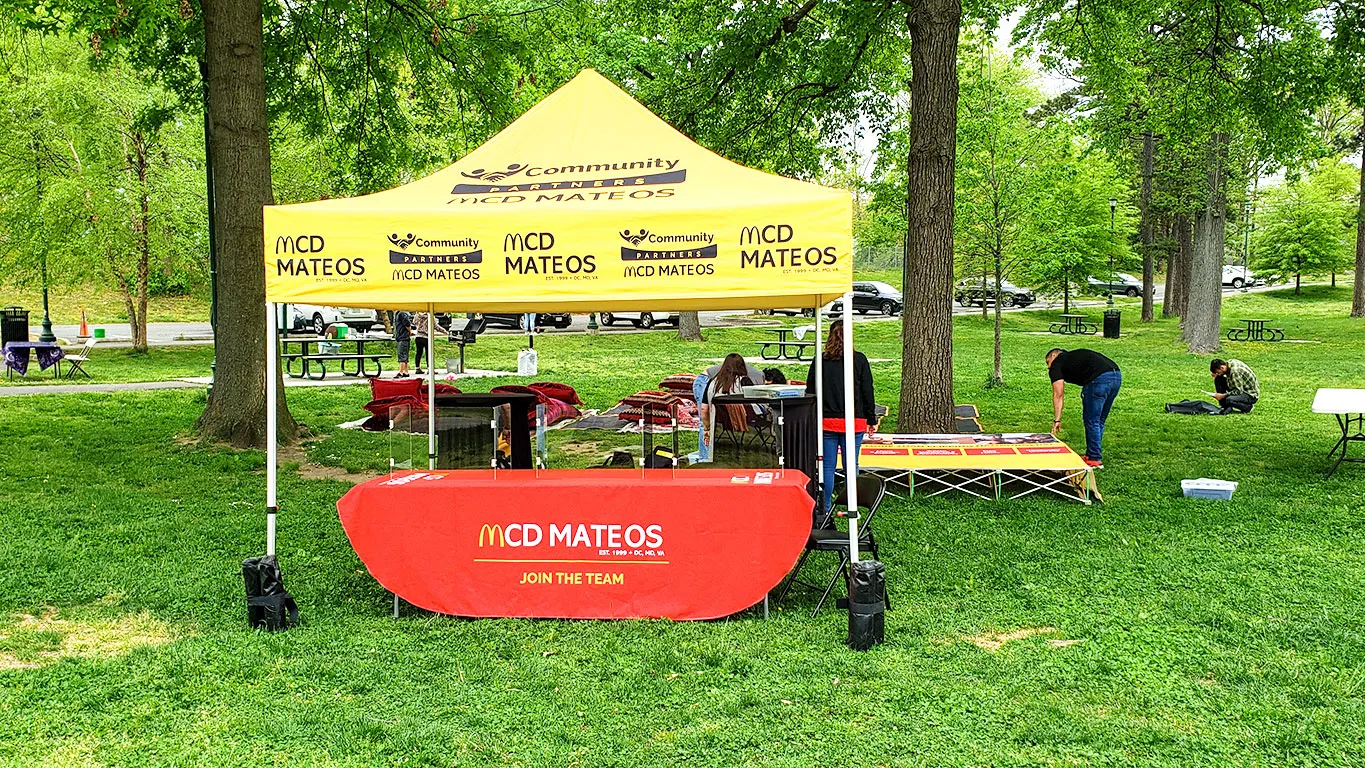 McDonald's hiring tent
