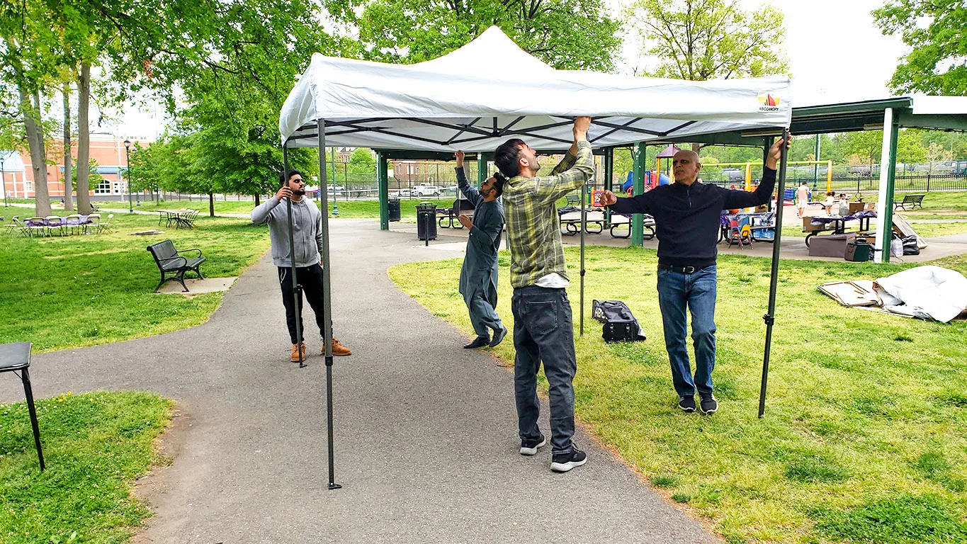 Welcome tent