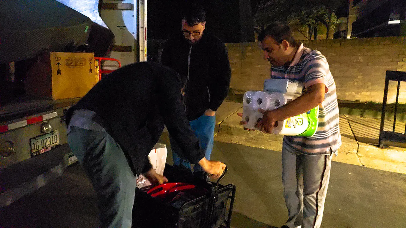 midnight food and goods packages distribution