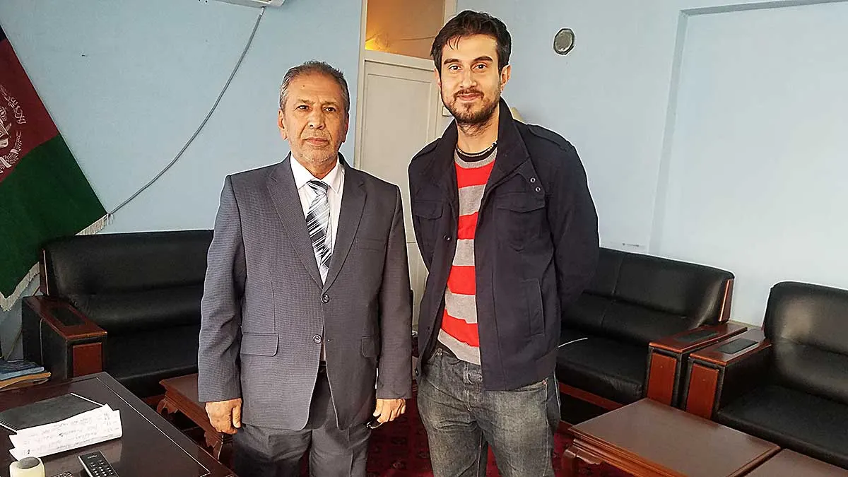 Ali Karim with another doctor at Aliabad Hospital